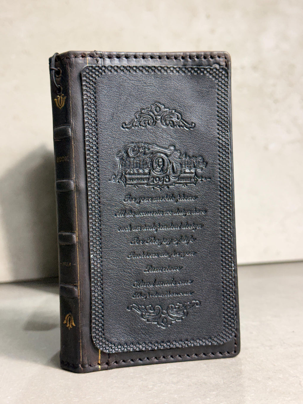 Handmade Leather Book Wallet Case for Galaxy Z Fold