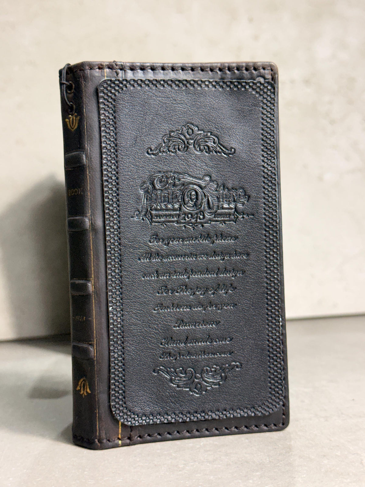 Handmade Leather Book Wallet Case for Galaxy Z Fold