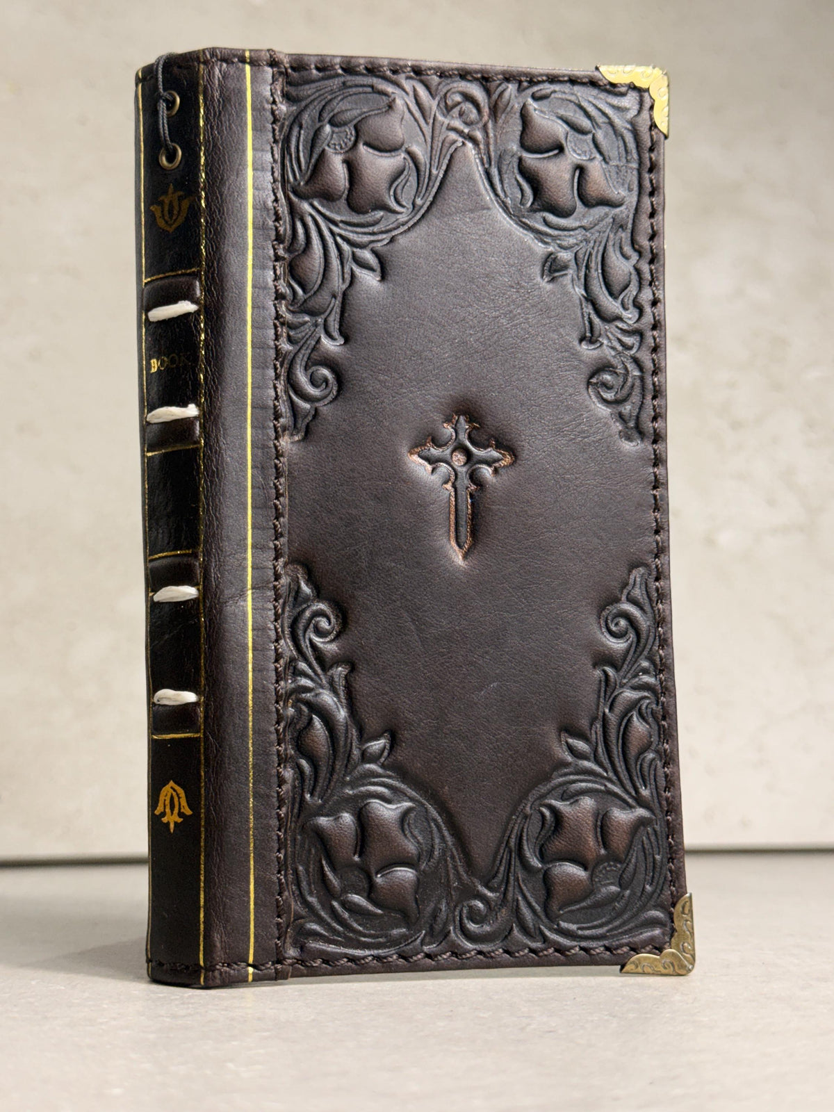 Handmade Ostrich Leather iPhone Case: Vintage Book Style 17