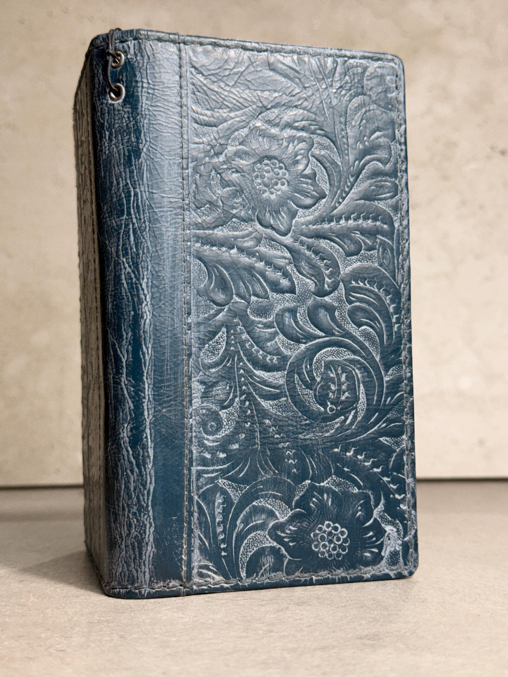 Genuine Leather Wallet Case for Galaxy: Vintage Book Style Cover