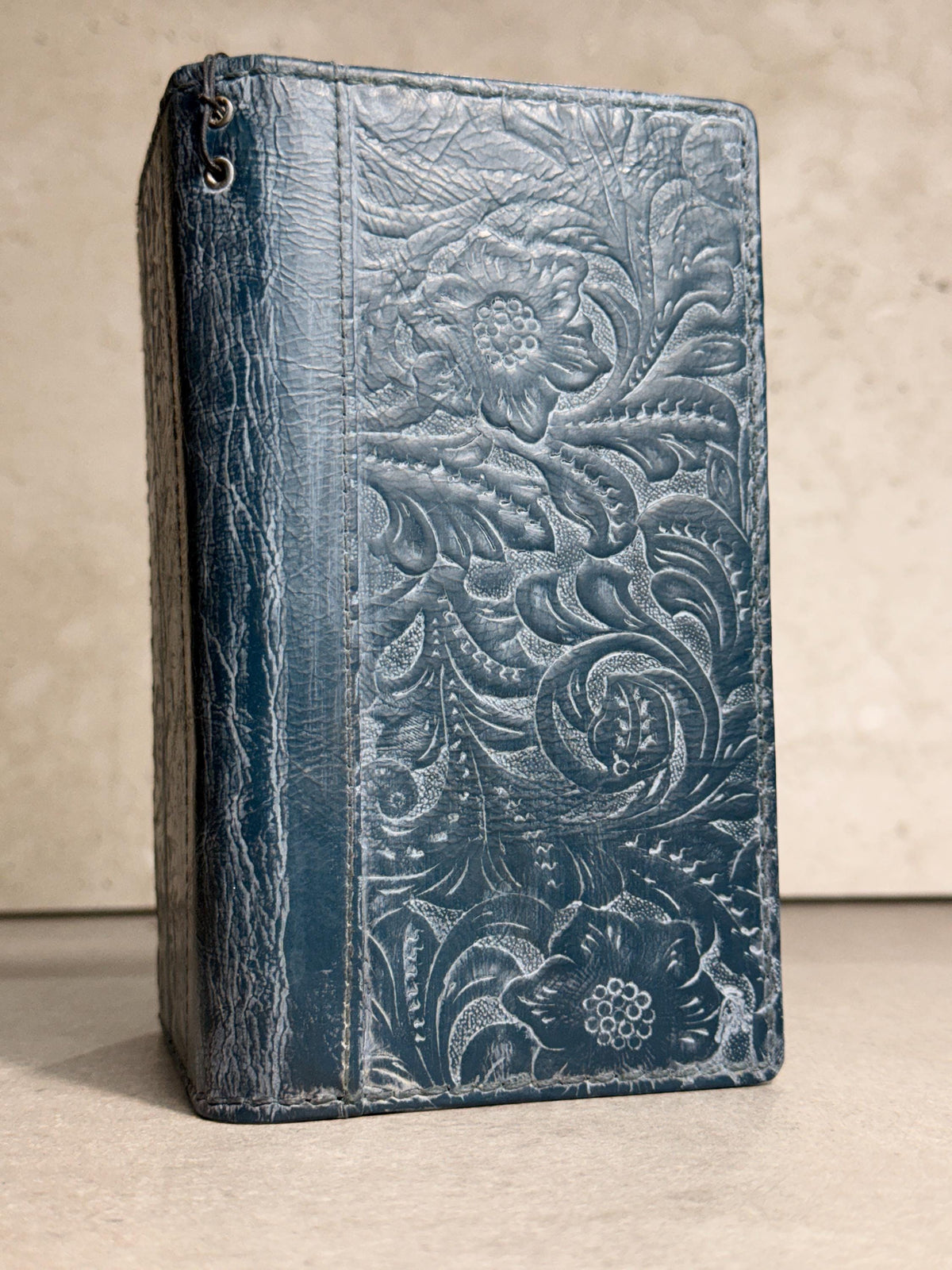 Genuine Leather Wallet Case for Galaxy: Vintage Book Style Cover