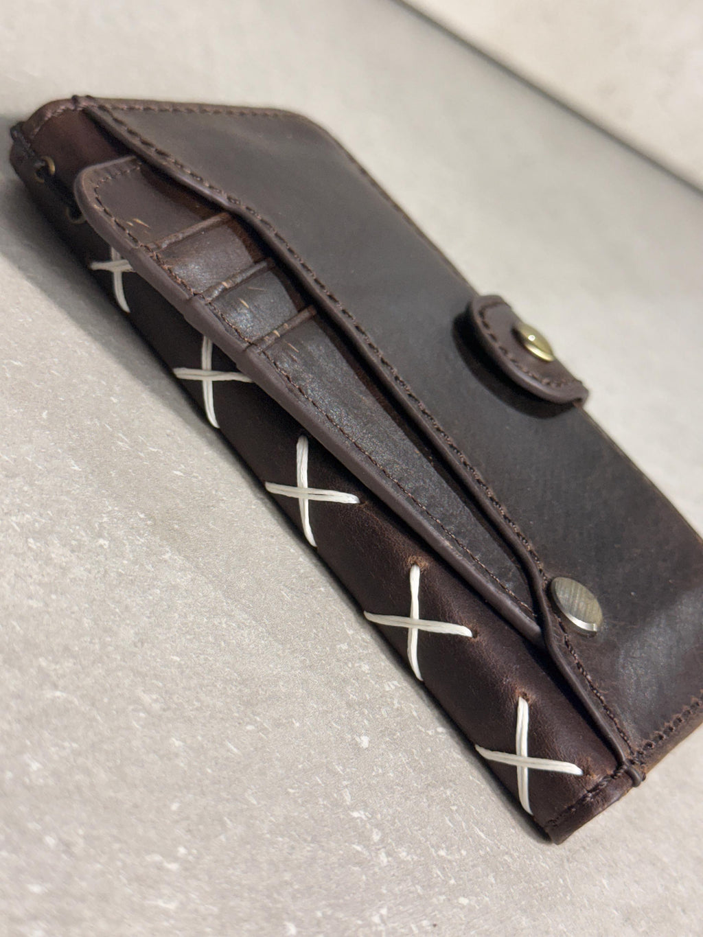 Vintage Leather Wallet Case for iPhone: Book Style, Card Slots