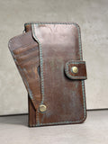 Vintage Leather Wallet Case for iPhone: Book Style, Card Slots