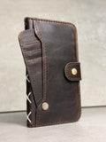 Handmade Leather Wallet Case: Galaxy S21 S22 S23 S24 S25 Ultra, Card Slots