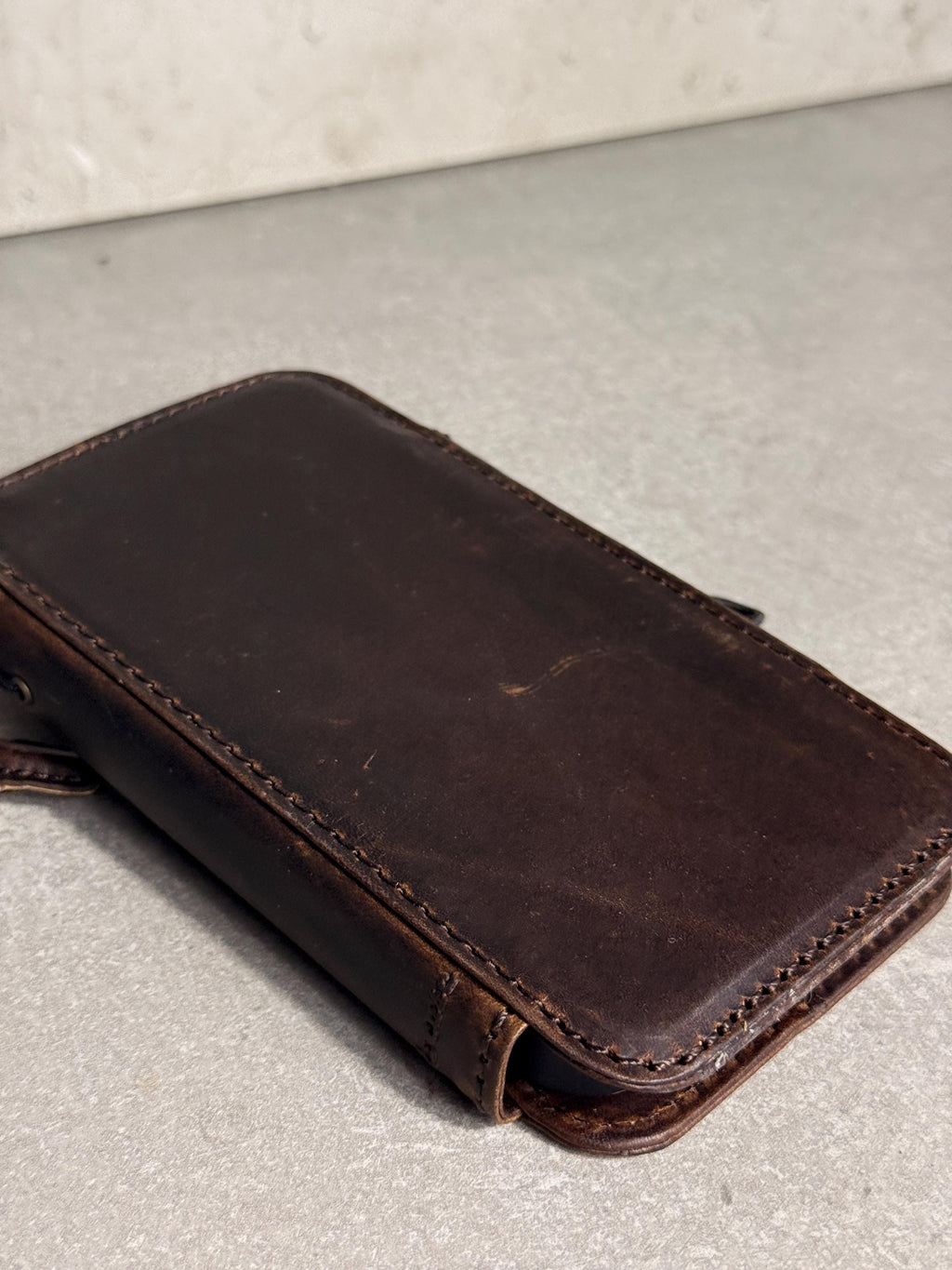 Handmade Black Leather Book iPhone Case: Vintage Art Design Wallet Cover Ip 7-18 max
