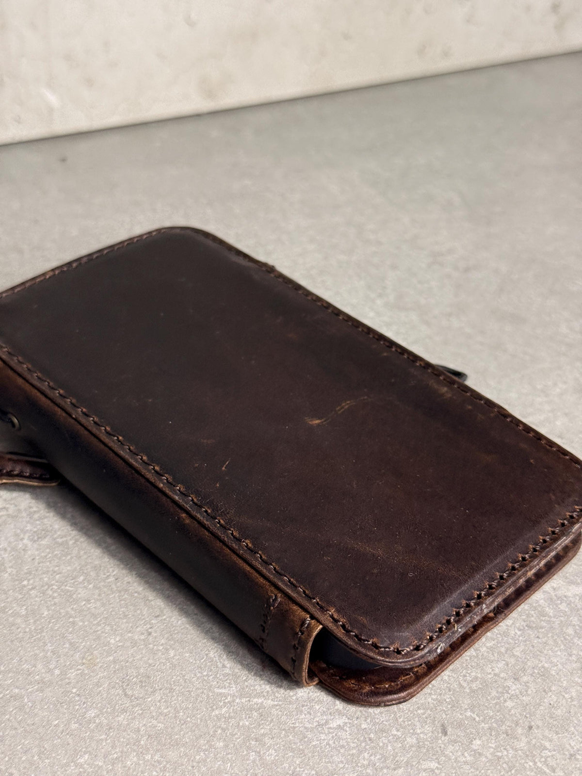 Handmade Black Leather Book iPhone Case: Vintage Art Design Wallet Cover Ip 7-18 max