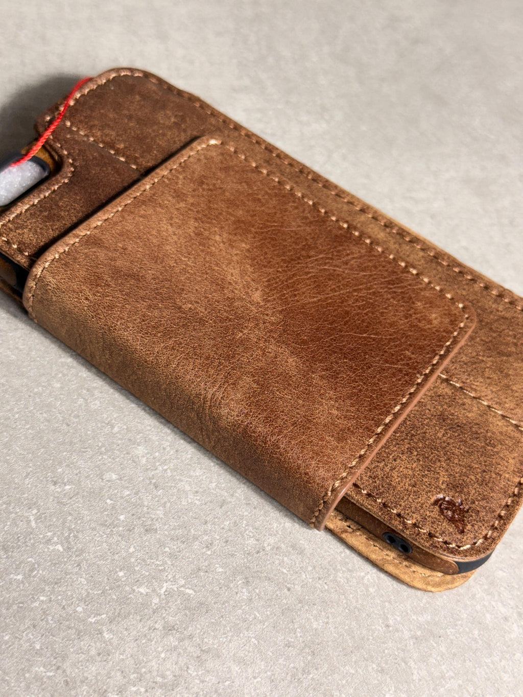 Handmade Black Leather Book iPhone Case: Vintage Art Design Wallet Cover Ip 7-18 max