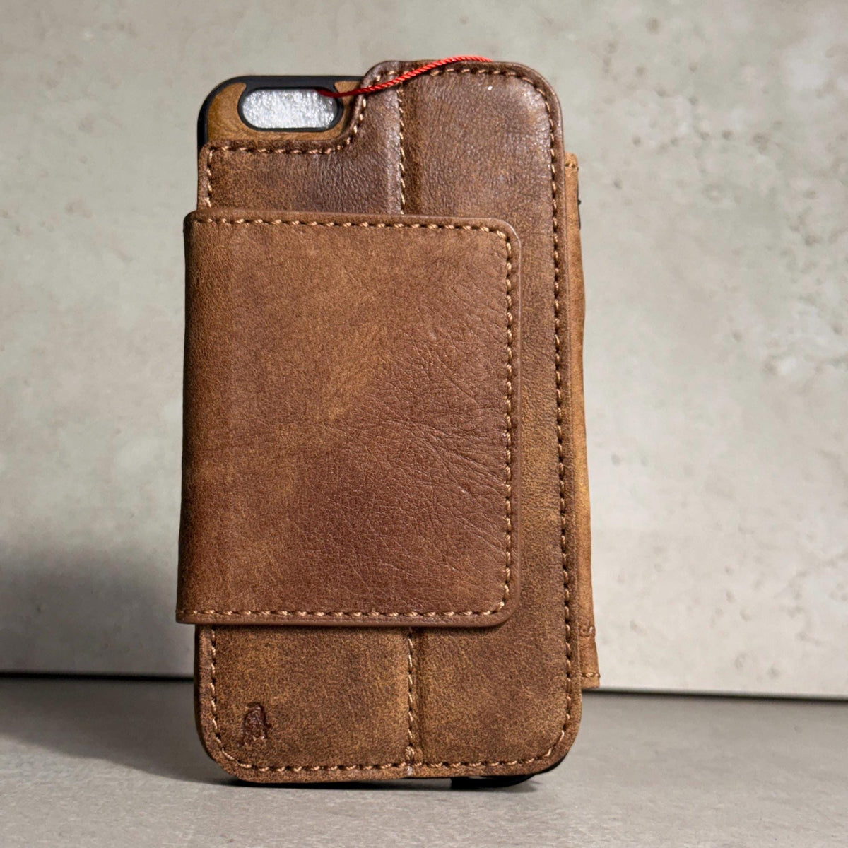 Handmade Black Leather Book iPhone Case: Vintage Art Design Wallet Cover Ip 7-18 max