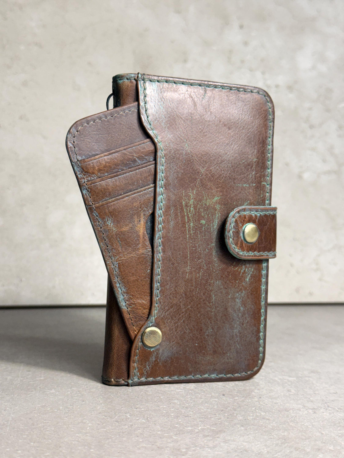 Handmade Leather Wallet Case for Galaxy Z Fold Ultra 8