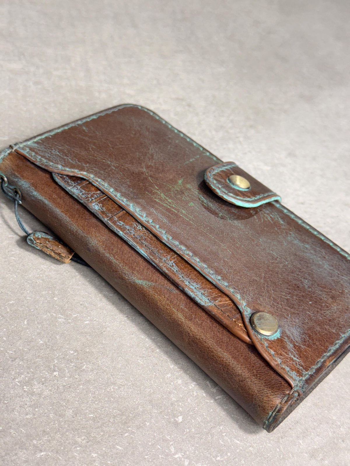Handmade Leather Wallet Case for Galaxy Z Fold Ultra 8