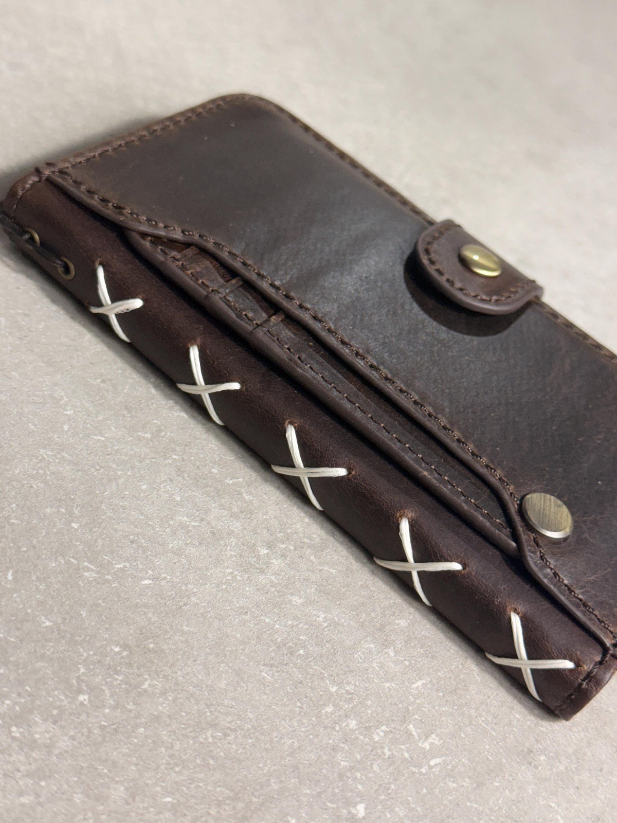 Handmade Leather Wallet Case for Galaxy Z Fold Ultra 8