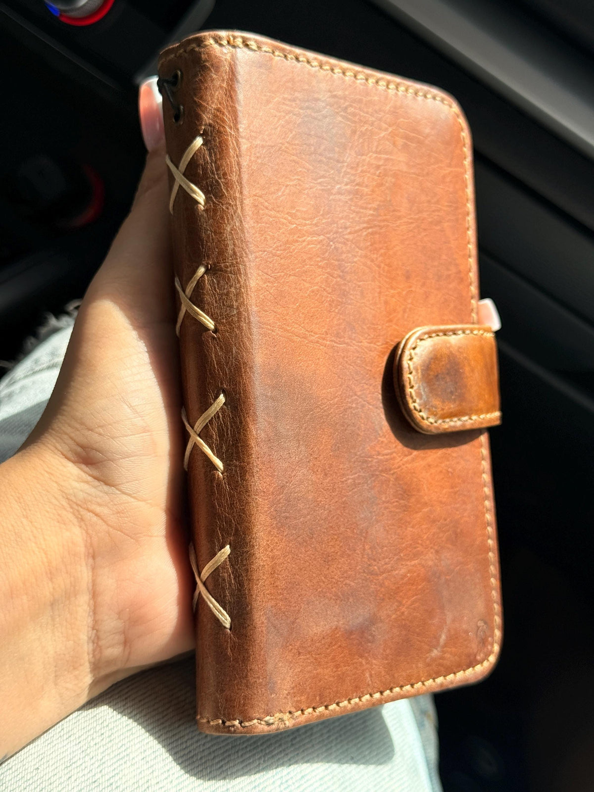 Handmade Leather Wallet Case for Galaxy Z Fold Ultra 8