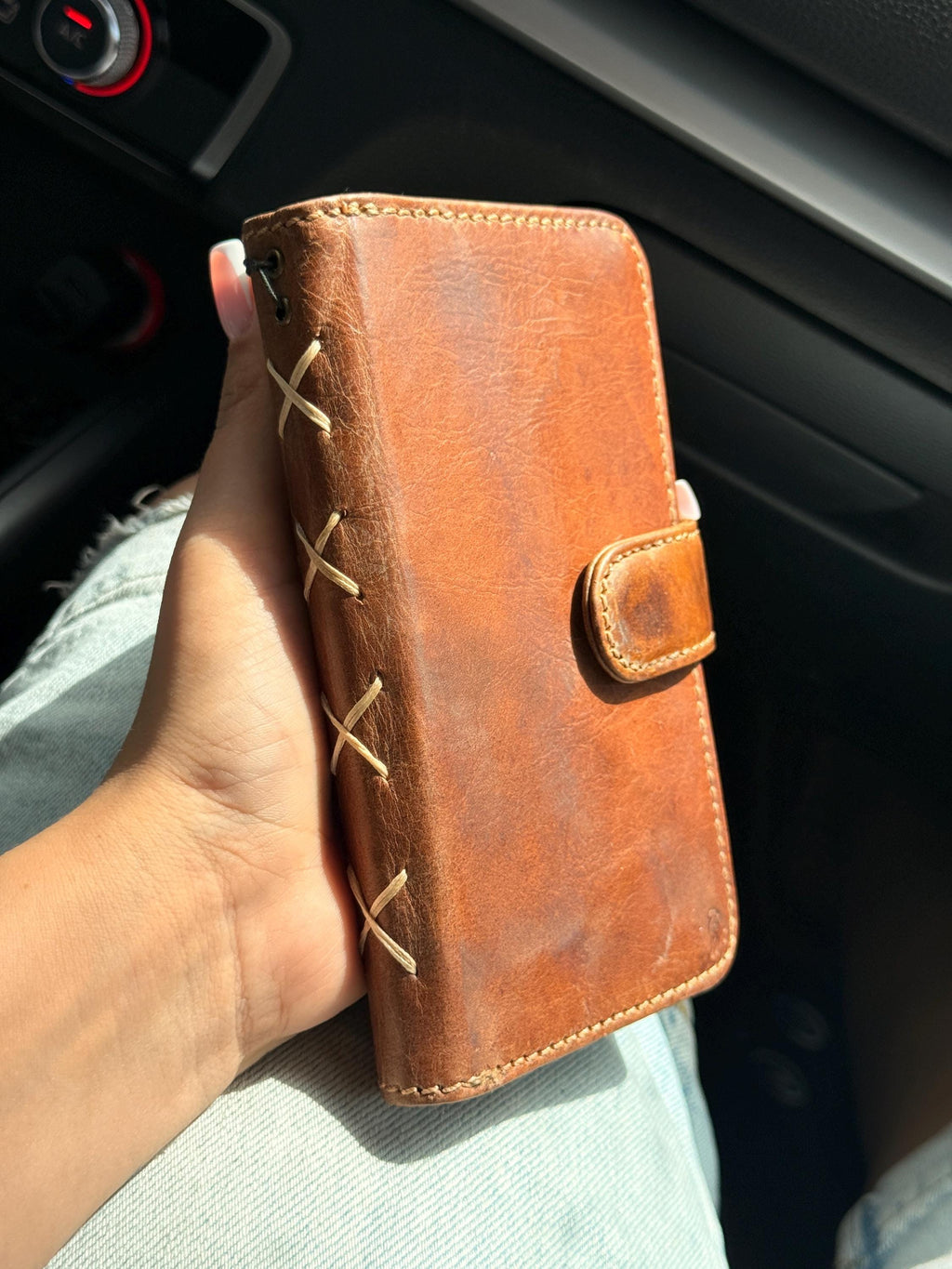 Handmade Leather Wallet Case for Galaxy Z Fold Ultra 8