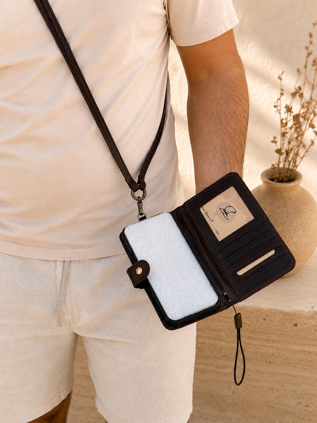 Handmade Leather Wallet Case for Galaxy Z Fold Ultra 8