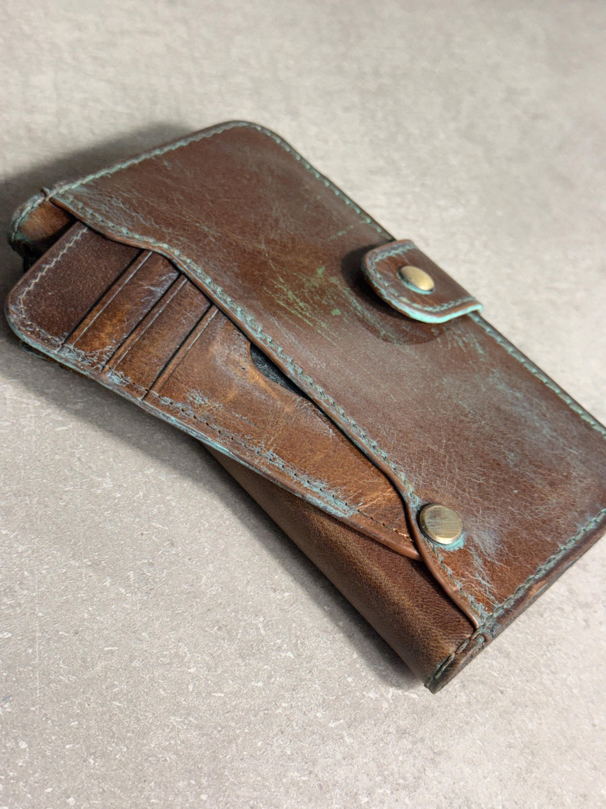 Handmade Leather Wallet Case: Galaxy S21 S22 S23 S24 S25 Ultra, Card Slots