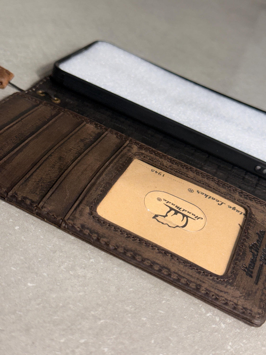 Handmade Leather Wallet Case for Galaxy Z Fold Ultra 8