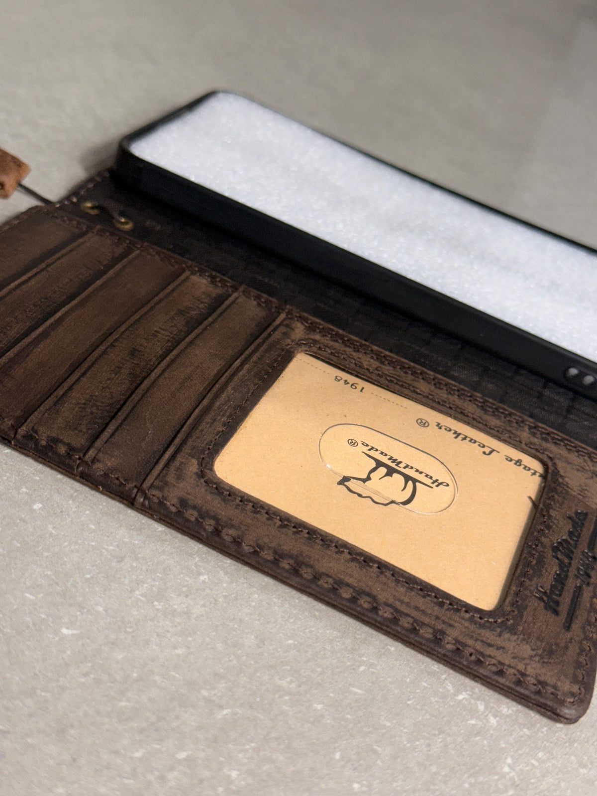 Handmade Leather Wallet Case for Galaxy Z Fold Ultra 8