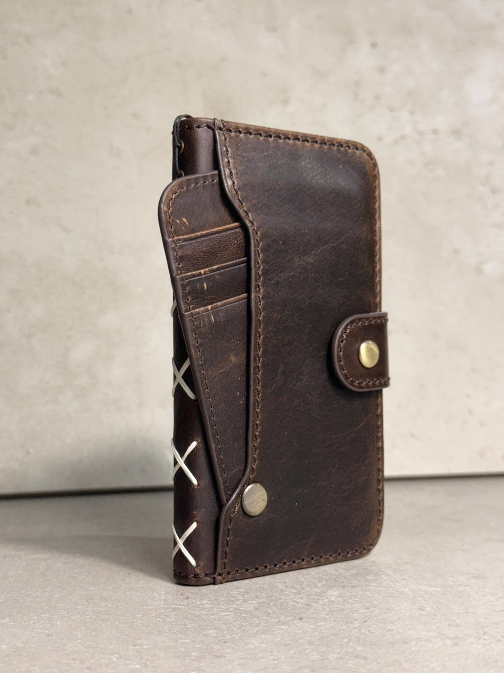 Handmade Leather Wallet Case for Galaxy Z Fold Ultra 8