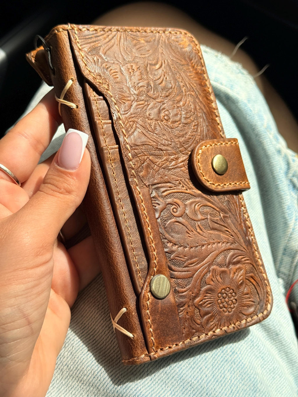Handmade Leather Wallet Case for Galaxy Z Fold Ultra 8