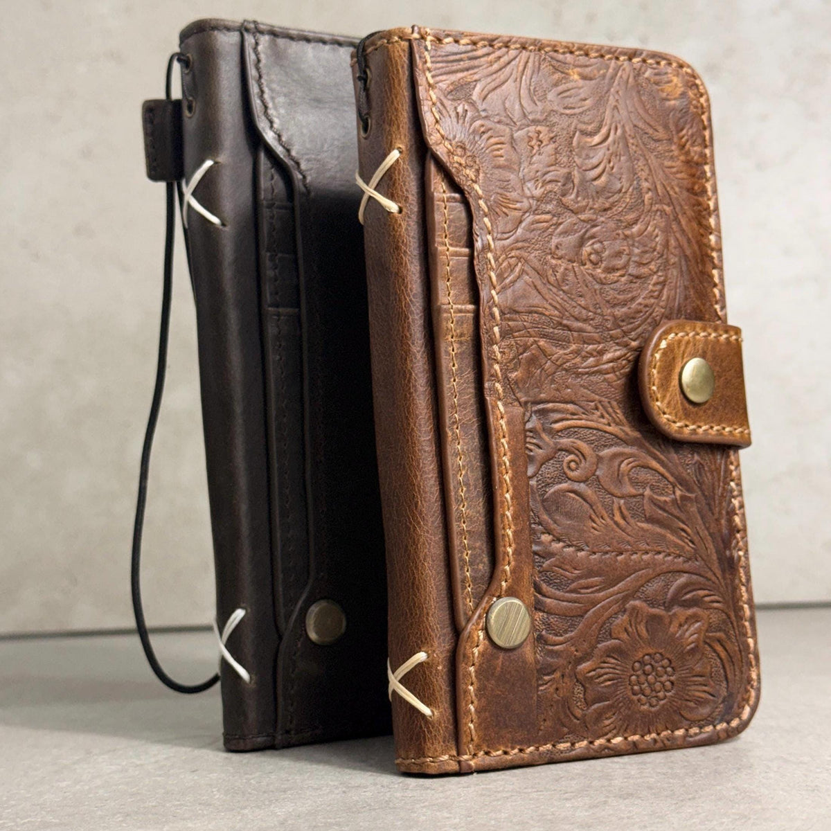 Handmade Leather Wallet Case for Galaxy Z Fold Ultra 8