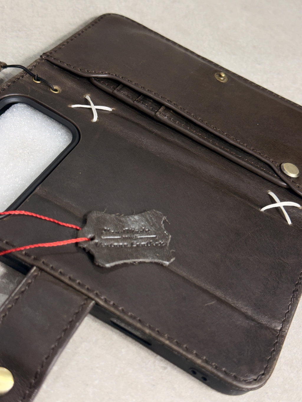 Handmade Leather Wallet Case for Galaxy Z Fold Ultra 8