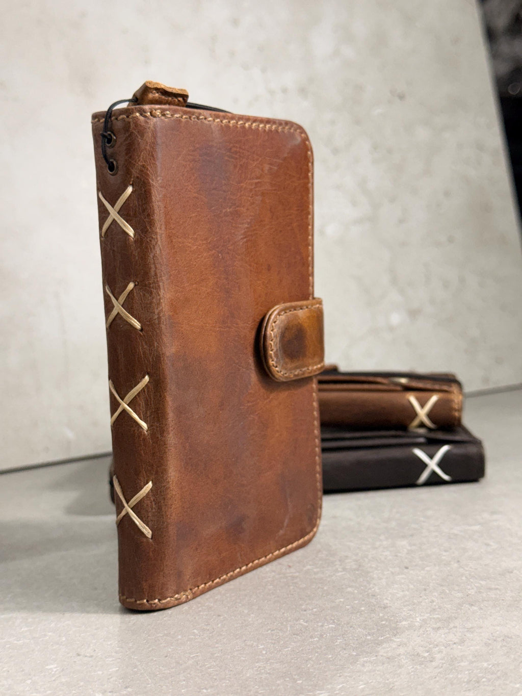 Handmade Leather Wallet Case for Galaxy Z Fold Ultra 8