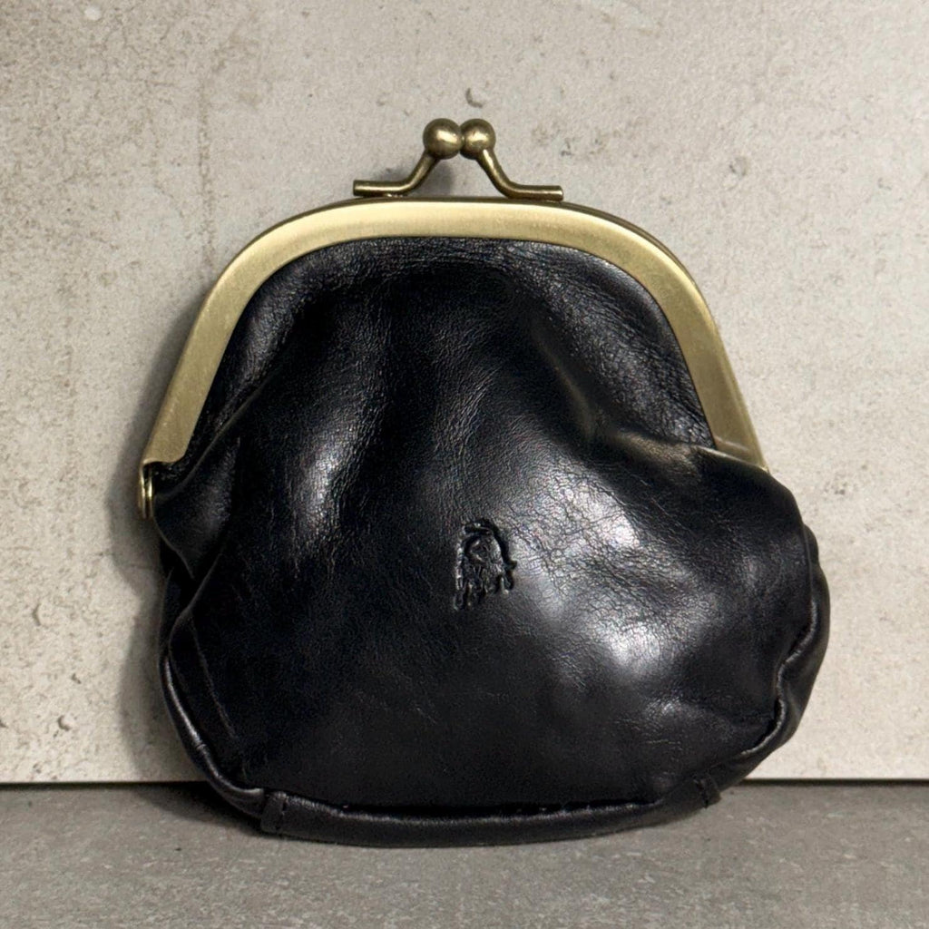 Handmade Leather Coin Purse, Genuine Leather Change Wallet, Kiss Lock Pouch