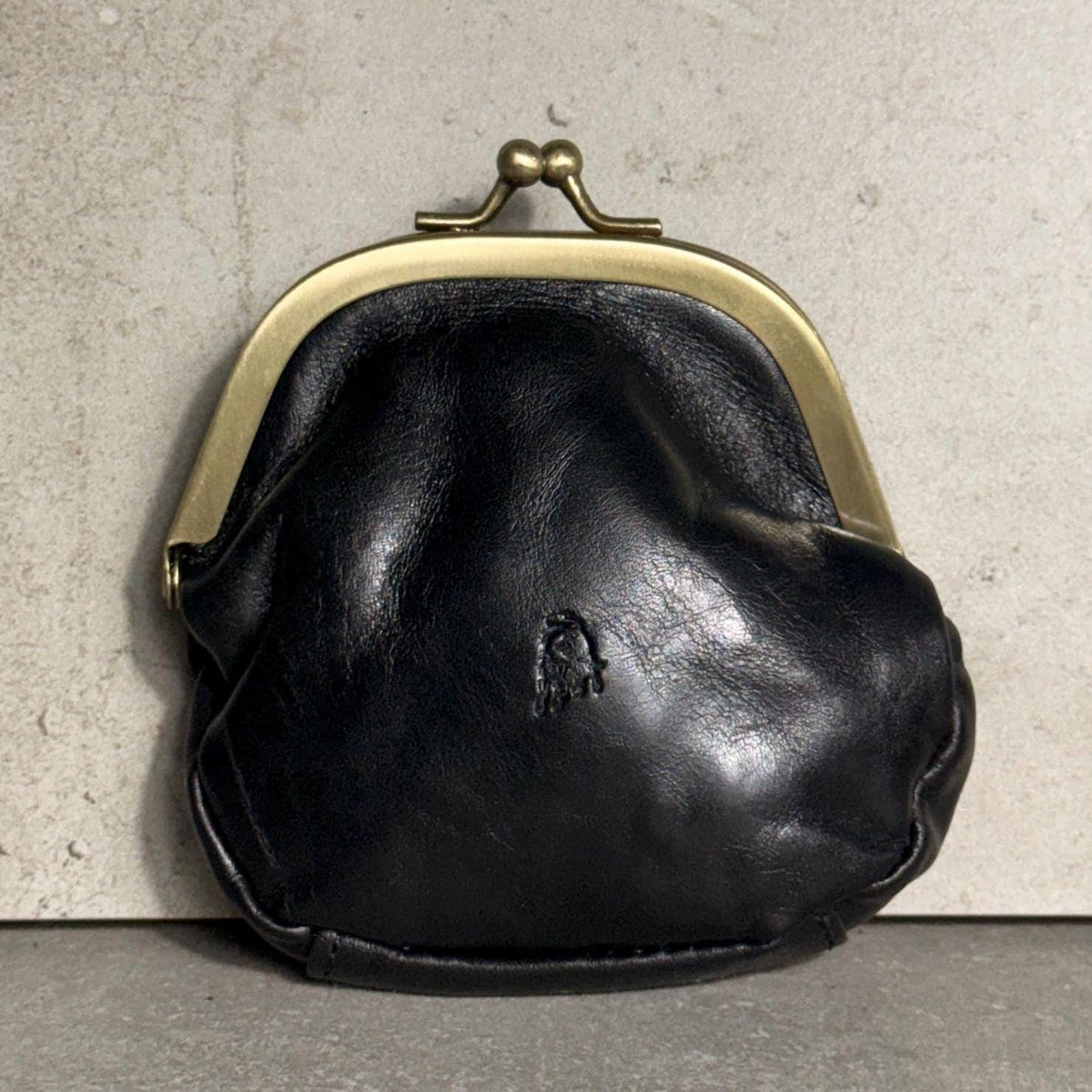 Handmade Leather Coin Purse, Genuine Leather Change Wallet, Kiss Lock Pouch