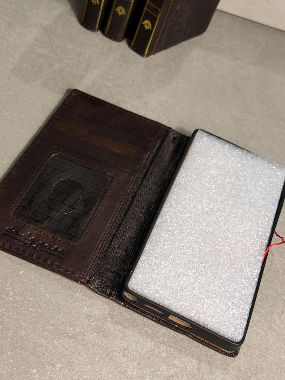 Tree Of Life Leather iPhone Wallet Case: Vintage Book Style Cover