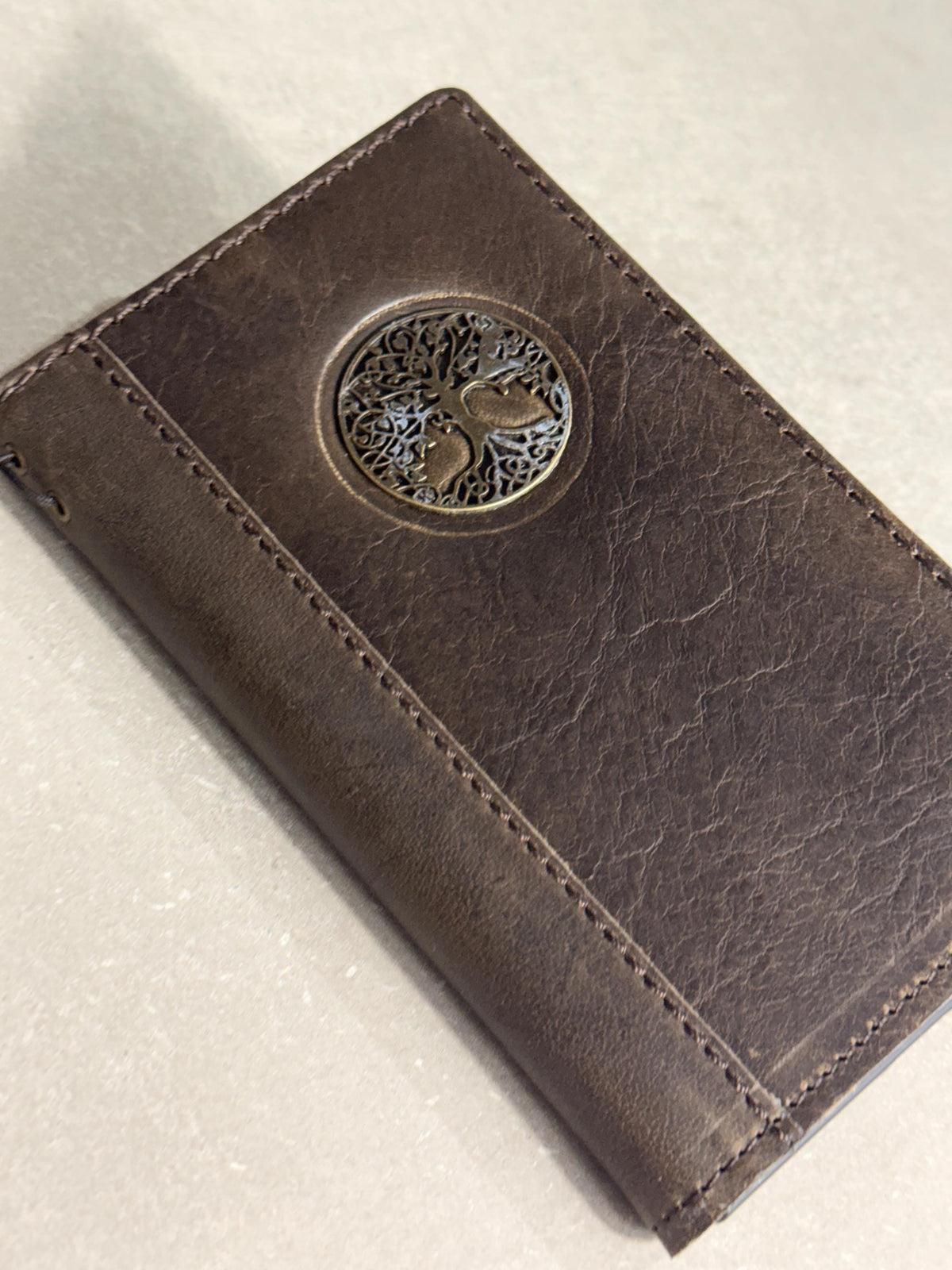 Tree Of Life Leather iPhone Wallet Case: Vintage Book Style Cover