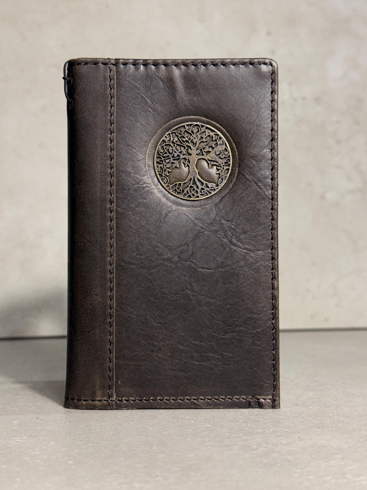 Tree Of Life Leather iPhone Wallet Case: Vintage Book Style Cover