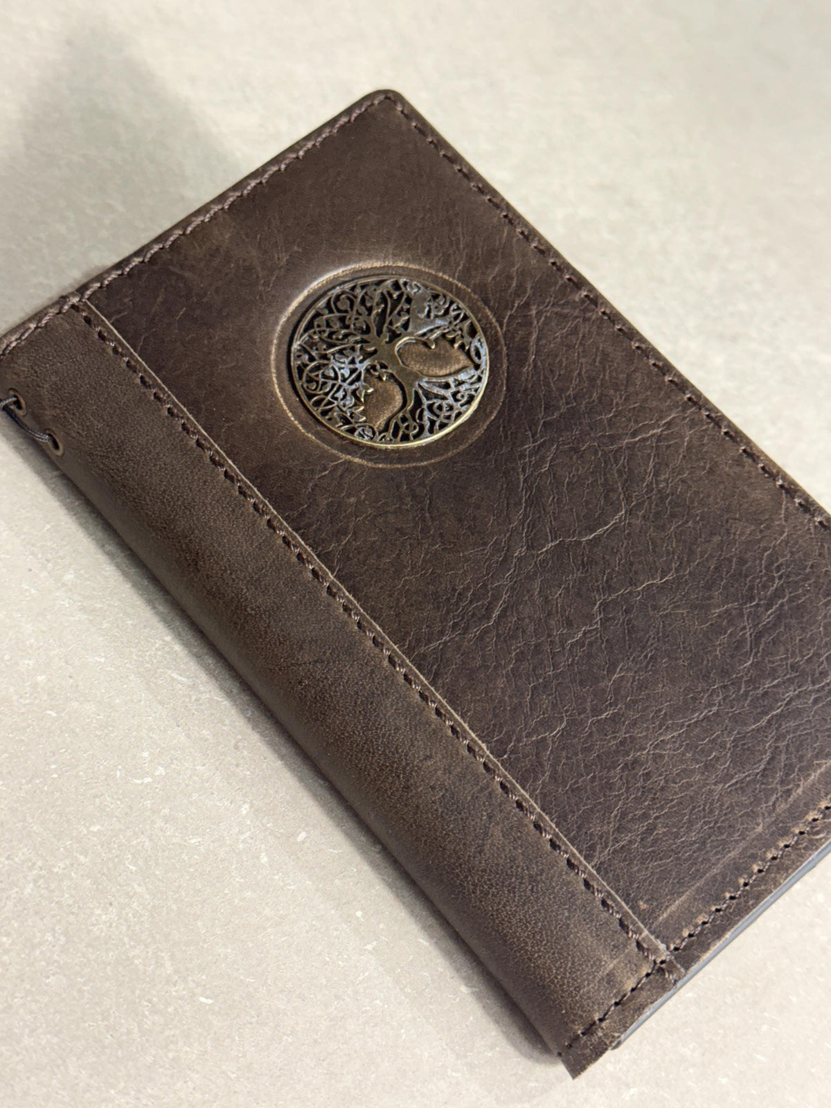 Tree Of Life Leather iPhone Wallet Case: Vintage Book Style Cover