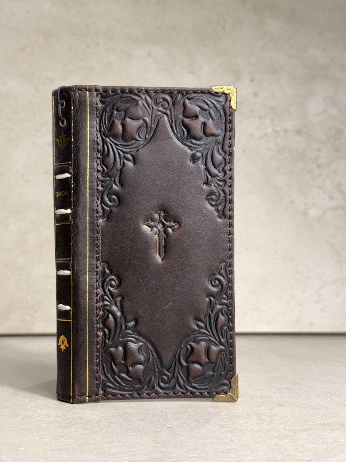 Handmade Leather Book Wallet Case for Galaxy Z Fold
