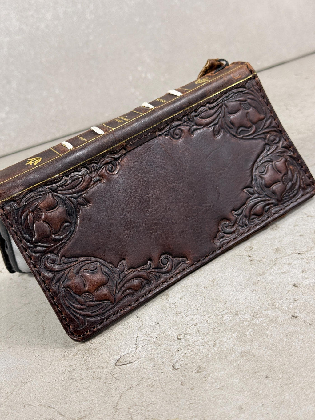 Handmade Leather Book Wallet Case for Galaxy Z Fold