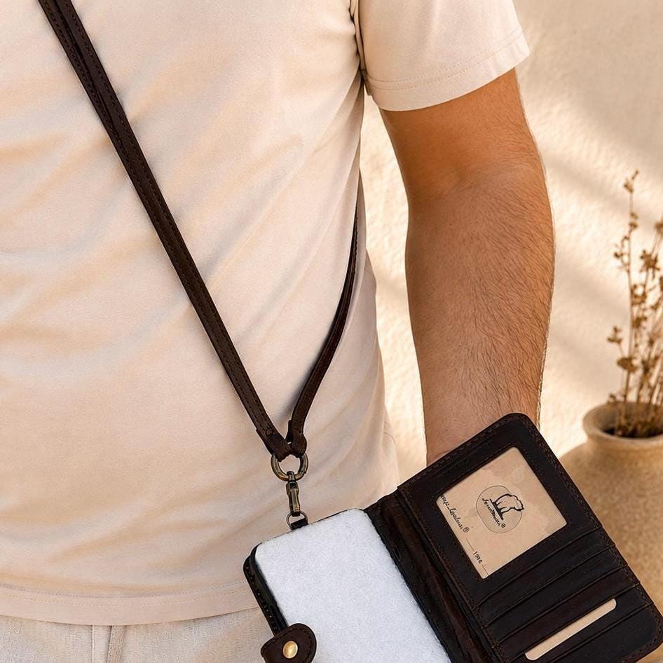 Handmade Leather Book Wallet Case for Galaxy Z Fold