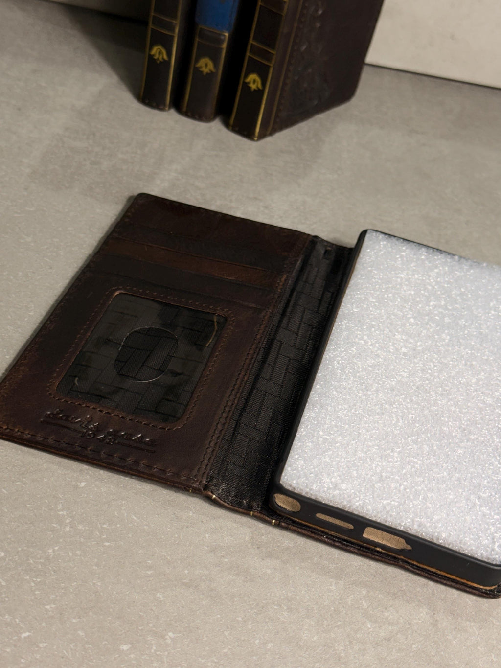 Tree Of Life Leather iPhone Wallet Case: Vintage Book Style Cover