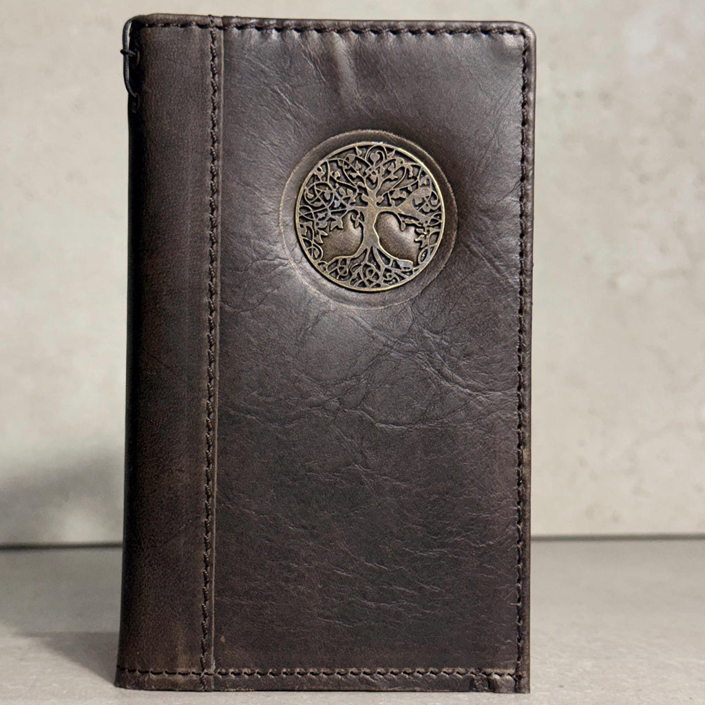 Tree Of Life Leather iPhone Wallet Case: Vintage Book Style Cover