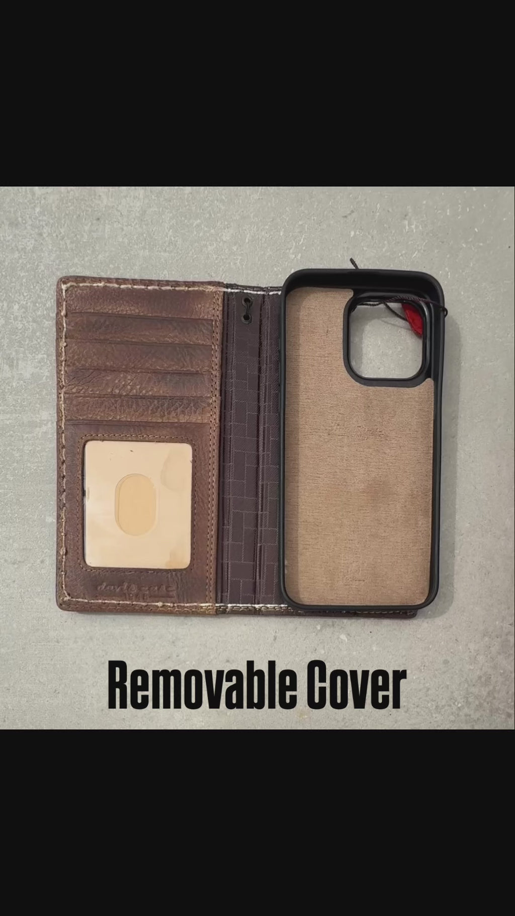 Luxury Handmade Leather Wallet Case for iPhone